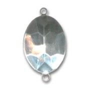 Engaste para pegar 4120 ovalado 25x18 mm rodiado 2 anillas