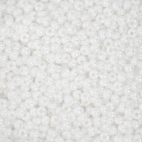 Cuentas de Rocalla Preciosa 11/0 de 2 mm - Chalkwhite Sfinx x20 g