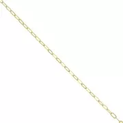Cadena eslabón fanstasía 2.2 mm - Chapado de Oro 3 micras x50cm
