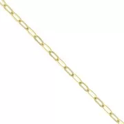 Cadena eslabón fanstasía 2.2 mm - Chapado de Oro 3 micras x50cm