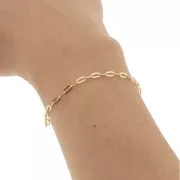 Cadena eslabón fanstasía Forçat 2.7 mm - Chapado de Oro 3 micras x50cm