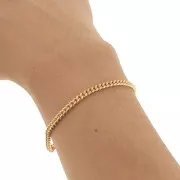 Cadena eslabón fanstasía Gourmette 3.55 - Chapado de Oro 3 micras x20cm