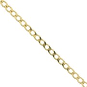 Cadena eslabón fanstasía Gourmette 4.9 mm - Chapado de Oro 3 micras x50cm|raw }}