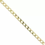 Cadena eslabón fanstasía Gourmette 4.9 mm - Chapado de Oro 3 micras x50cm