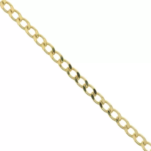 Cadena eslabón fanstasía Gourmette 4.9 mm - Chapado de Oro 3 micras x50cm