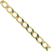 Cadena eslabón fanstasía Gourmette 4.9 mm - Chapado de Oro 3 micras x50cm