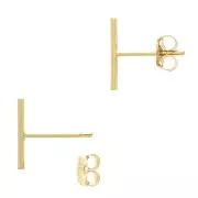 Ganchos Pendientes forma T 10 mm de Gold filled x2