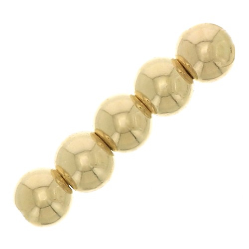 Cuentas redondas 2 mm - Gold filled light x10
