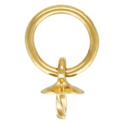 Attache pendentif pour perle semi-percée 4 - 6 mm anneau fermé - Gold filled x1|raw }}