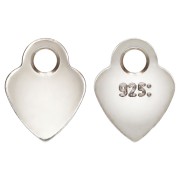 Mini dijes corazones 4.5x3.5 mm - Plata 925 x4|raw }}