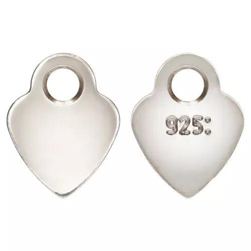 Mini dijes corazones 4.5x3.5 mm - Plata 925 x4