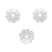 Casquillas flores 6 mm de Plata 925 x10