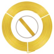 Hilo de Aluminio plano 5 mm Dorado x10 m