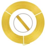 Hilo de Aluminio plano 5 mm Dorado x10 m