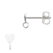 Ganchos pendientes corazón 3.5 mm con anilla abierta - Plata 925 x2|raw }}