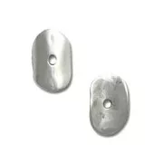 Casquilla 16x11 mm Chapado Plateado envejecido x1