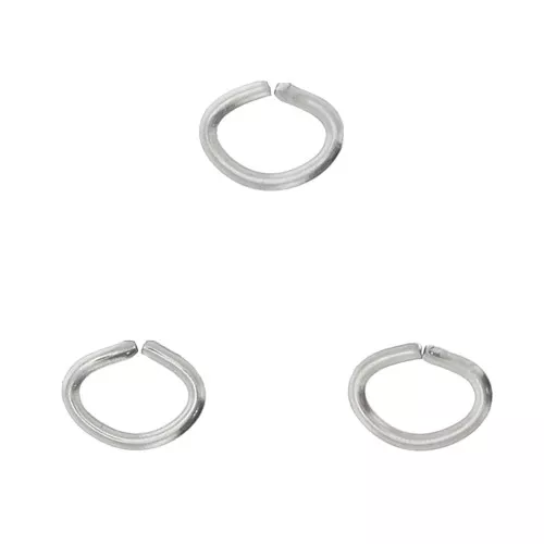 Anillas abiertas ovalados 4x3x0.68 mm de Acero inoxidable x50