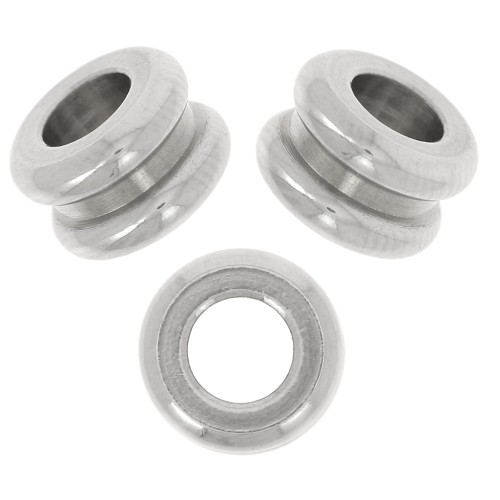 Cuenta de agujero grande 5x7 mm - acero inoxidable 304 x1