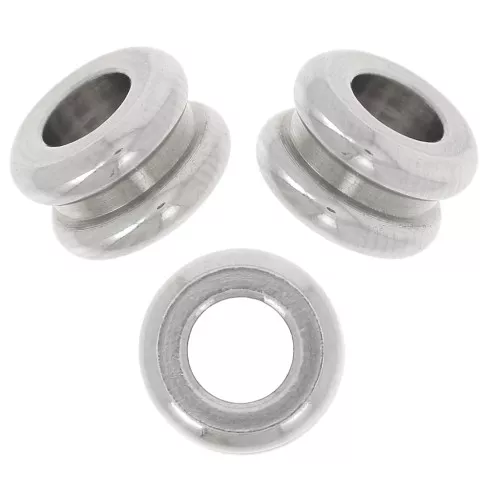 Cuenta de agujero grande 5x7 mm - acero inoxidable 304 x1