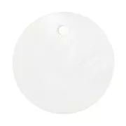 Dijes redondos 15 mm de nácar - Naturalx10