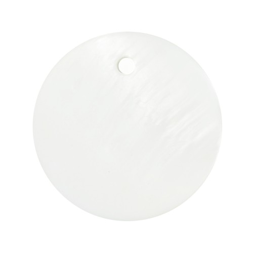 Dijes redondos 10 mm de nácar - Natural x10