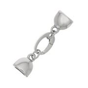 Cierre mousqueton con agujero 15 mm para cordón 7 mm - Acero inoxidable x1