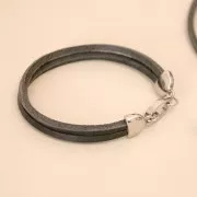 Cierre mousqueton con agujero 15 mm para cordón 7 mm - Acero inoxidable x1