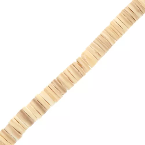 Cuenta arandelas Heishi concha 5 mm Color Arena x62cm