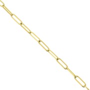 Cadena malla Rectangular 4 mm de Acero inoxidable Dorado 316L x50cm|raw }}