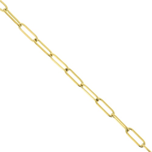 Cadena malla Rectangular 4 mm de Acero inoxidable Dorado 316L x50cm