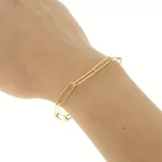 Cadena rectangular de malla de 5 mm - Acero inoxidable Dorado 304 x50cm