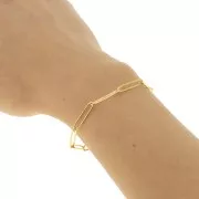 Cadena malla Rectangular 4 mm de Acero inoxidable Dorado 304 x50cm