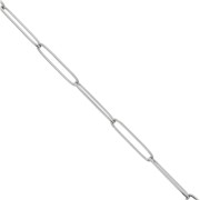 Cadena de malla rectangular alargada de 4 mm de acero inoxidable 304 x 1 m