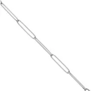 Cadena de malla rectangular alargada de 4 mm de acero inoxidable 304 x 1 m