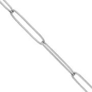 Cadena de malla rectangular alargada de 4 mm de acero inoxidable 304 x 1 m
