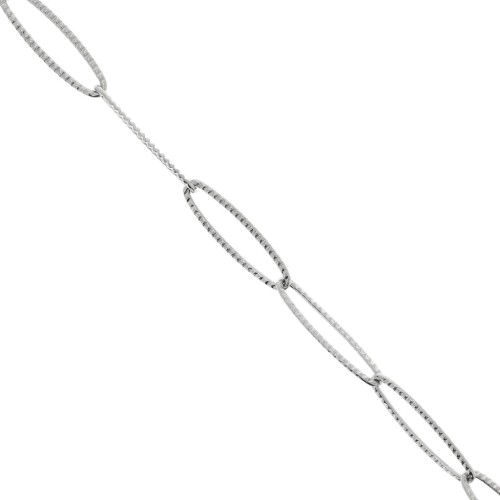 Cadena de malla rectangular estriada de 6 mm de acero inoxidable 304 x 1 m