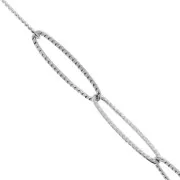 Cadena de malla rectangular estriada de 6 mm de acero inoxidable 304 x 1 m