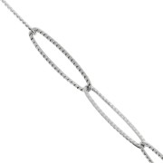 Cadena malla Rectangular con rayas 6 mm de Acero inoxidable 316L x1m