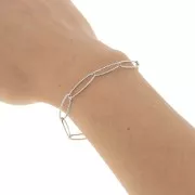 Cadena malla Rectangular con rayas 6 mm de Acero inoxidable 316L x1m