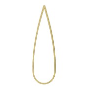 Anilla para montaje y tejido gota 52x15 mm - Latón bruto x1