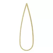 Anilla para montaje y tejido gota 52x15 mm - Latón bruto x1