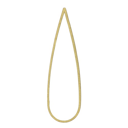 Anilla para montaje y tejido gota 52x15 mm - Latón bruto x1