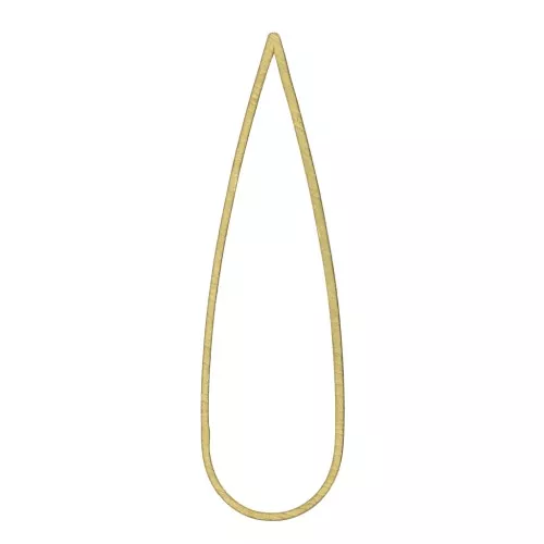 Anilla para montaje y tejido gota 52x15 mm - Latón bruto x1