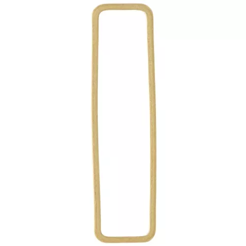 Anilla para montaje y tejido rectangular 38x10 mm - Latón bruto x1