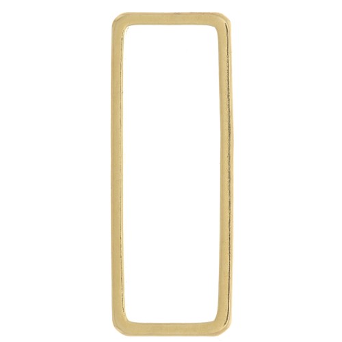 Anilla para montaje y tejido rectangular 24x9 mm - Dorado x1
