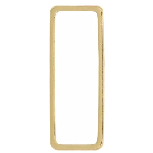 Anilla para montaje y tejido rectangular 24x9 mm - Dorado x1