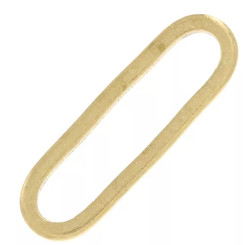 Anilla para montaje y tejido rectangular 15x4.5 mm - Latón bruto x5