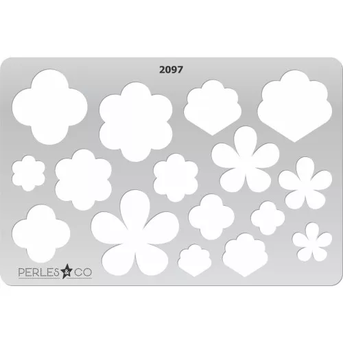 Placa rígida para arcilla polimérica 152x100 mm motivos Flores