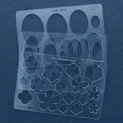 Placa rígida para arcilla polimérica 152x100 mm motivos Flores