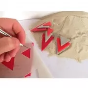 Placa rígida para arcilla polimérica 152x100 mm motivos Flores